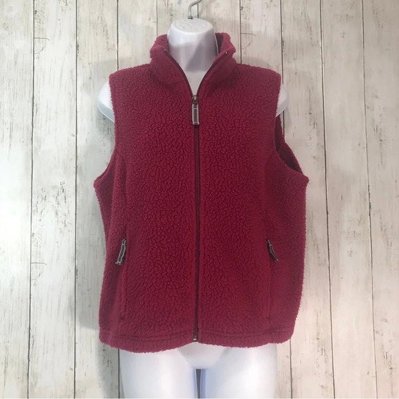 L.L.Bean Sherpa Polartec Zip Up Vest Medium - Picture 1 of 6
